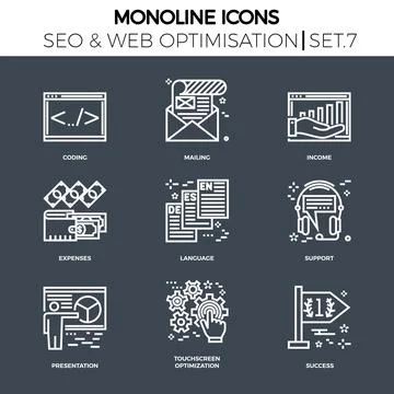 Seo and web opimization イラスト素材