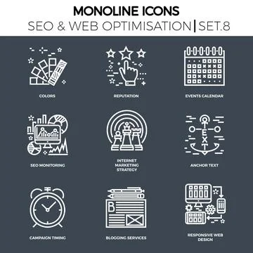 Seo and web opimization Stock-Illustration