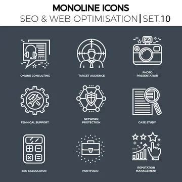 Seo and web opimization Stock Illustration