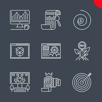 Seo and web opimization Stock Illustration