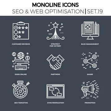 Seo and web opimization Stock Illustration