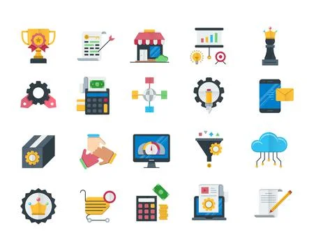 Seo and web optimization icons Illustrazione stock