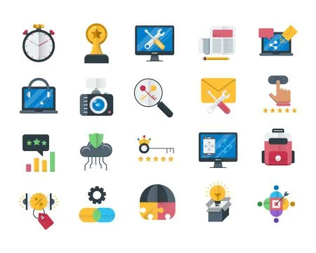 Seo and web optimization icons Stock Illustration