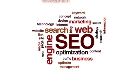 SEO animated word cloud, text design animation. Stock Footage 78637953