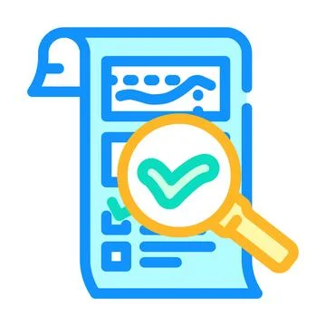 Seo audit color icon vector illustration Stock Illustration