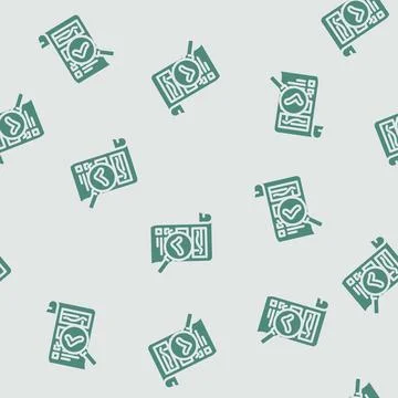 Seo audit glyph vector seamless pattern Illustrazione stock