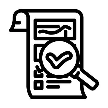 Seo audit line icon vector illustration Stock Illustration