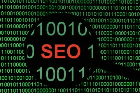 Seo on binary data 库存插图