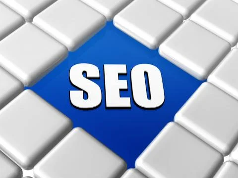 Seo in boxes Stock Illustration