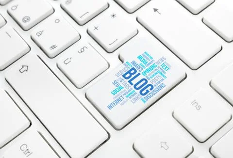 Seo business, search engine optimization, concept cloud in enter button or .. Stock Photos
