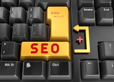 Seo button Seo button , This is a computer generated and 3d rendered pictu... Stock Photos