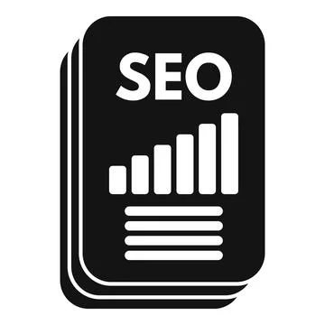 Seo chart document icon simple vector. Online boost Illustrazione stock