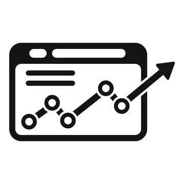 Seo chart website icon simple vector. Computer market 스톡 일러스트