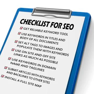 Seo clipboard Stock Illustration