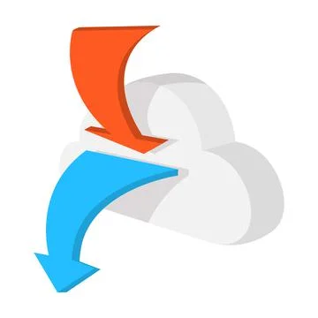 Seo cloud cartoon icon 스톡 일러스트