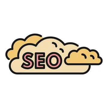 Seo cloud computing concept for digital marketing technology イラスト素材