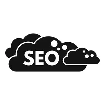 Seo cloud data icon simple vector. Rank data 스톡 일러스트