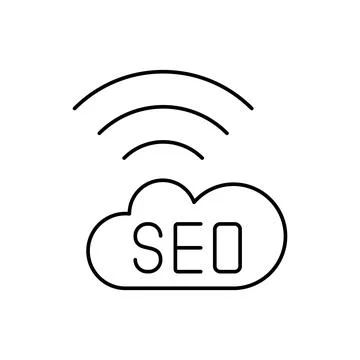 SEO, cloud, wifi icon. Simple line, outline vector elements of commerce icons Stock Illustration