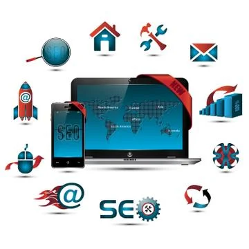 Seo collection Stock Illustration