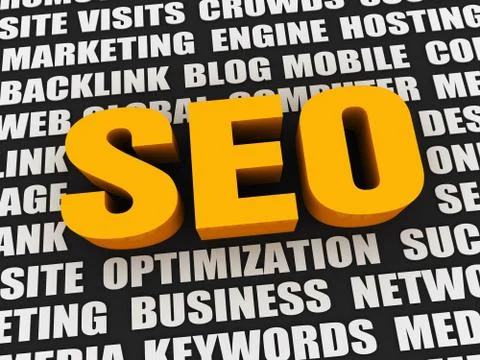 Seo concept 3d illustration Stock Illustration