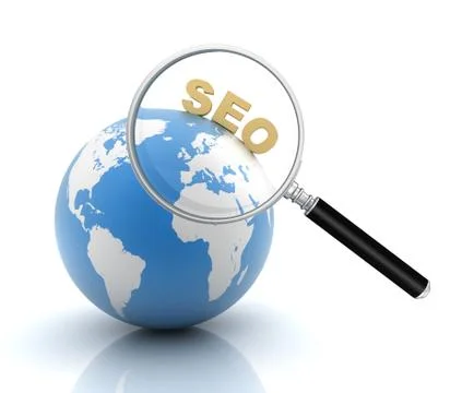 Seo concept  3d illustration Stock Illustration