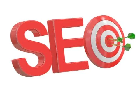 SEO concept, 3D rendering Stock Illustration