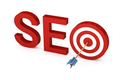 SEO concept. 3D rendering. Stock Illustration