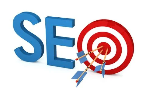 SEO concept. 3D rendering. Stock Illustration
