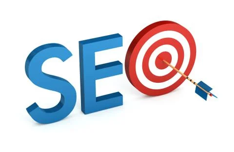 SEO concept. 3D rendering. Stock Illustration