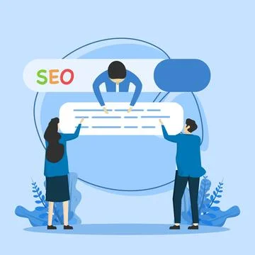 SEO concept, businessman helping to optimize website URL to search bar ranking 1 스톡 일러스트