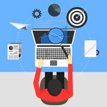 Seo concept design, vector illustration 库存插图