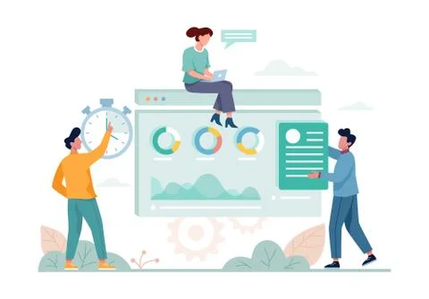 SEO concept. Idea of search engine optimization 库存插图