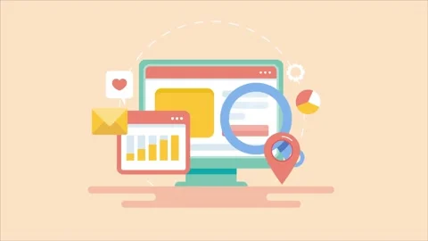 SEO concept, Search engine optimization, marketing data analytics. Stock Footage 159117103