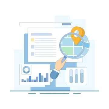 SEO Concept, Search Engine Optimization Illustrazione stock