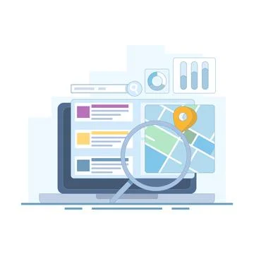 SEO Concept, Search Engine Optimization Illustrazione stock