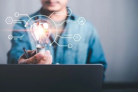 SEO Concepts Optimization Analysis Tool Search engine rankings Social media.. 스톡 사진