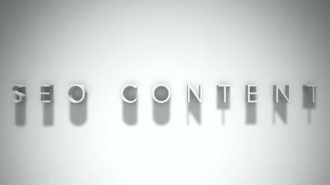 Seo content 3D title animation with shadows on a white background Stock Footage 296900214