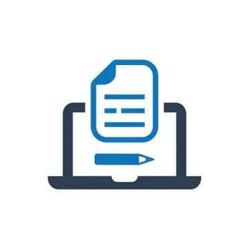 SEO Content Management Icon Stock Illustration