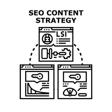 Seo content strategy planning and optimization process イラスト素材