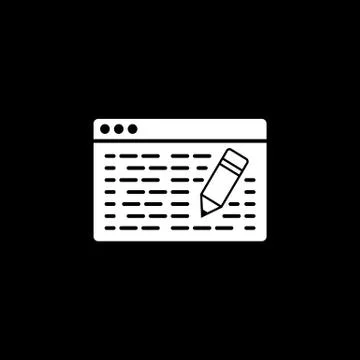 Seo copywriting solid icon Stock Illustration