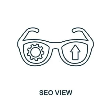 Seo creative icon. Simple element illustration. Seo concept symbol design from Ilustración de archivo