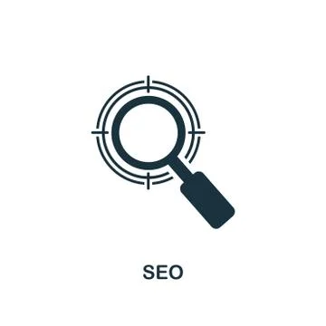 Seo creative icon. Simple element illustration. Seo concept symbol design from Illustrazione stock