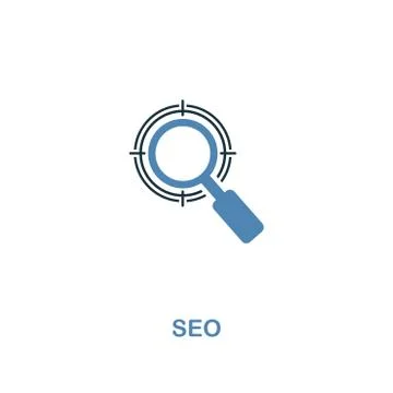 Seo creative icon in two colors. Premium style design from web development ic Stock Illustration
