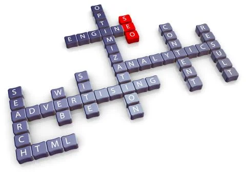 Seo crossword Stock Illustration