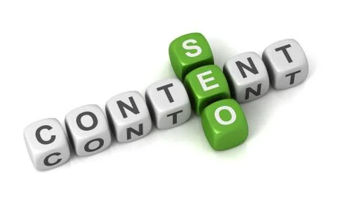 Seo cubes concept  3d illustration Stock Illustration