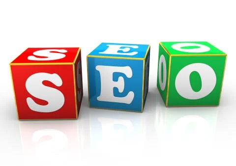 Seo cubes Stock Illustration
