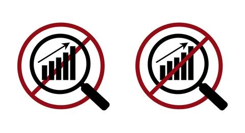 Seo data analysis ban prohibit icon. Not allowed . Forbidden Stock Illustration