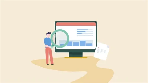 Seo data analysis for search engine ranking. Stock Footage 161096433