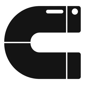 Seo data magnet icon simple vector. Computer market Illustrazione stock