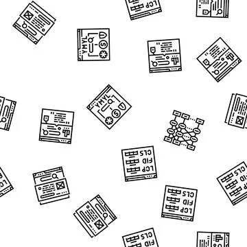 Seo digital optimization strategy seamless pattern vector Stock Illustration